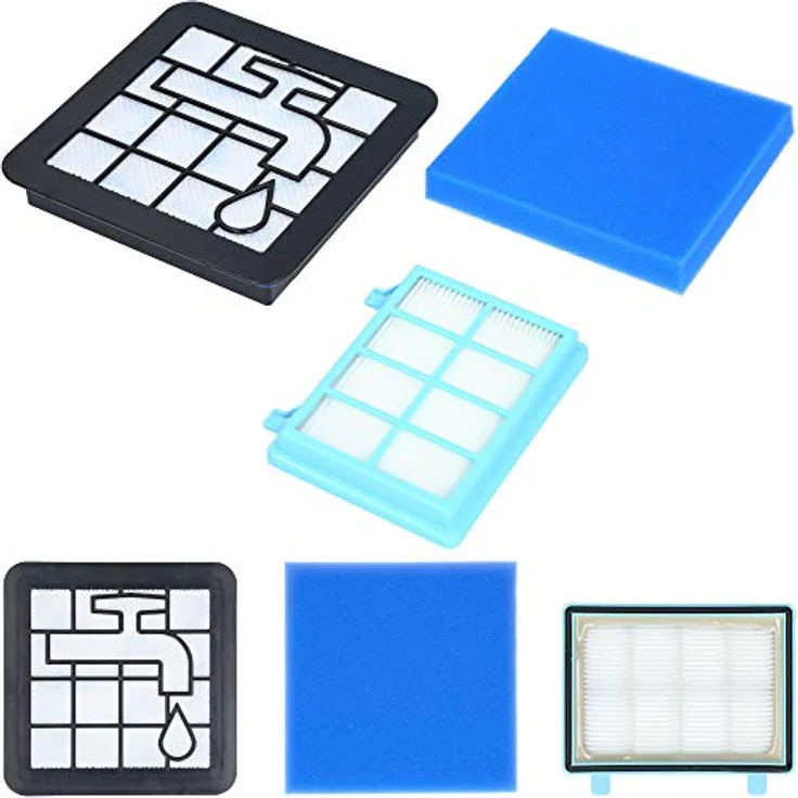 McFilter | 3 Filter geeignet für Philips FC8010/01 FC9332/09 FC9328?FC9334 FC9349?FC9353 FC9556 FC9515 Hepafilter Staubsaugerfilter Ersatzset Zubehör für PowerPro Compact, Active, City Power Cyclone – Bild 1