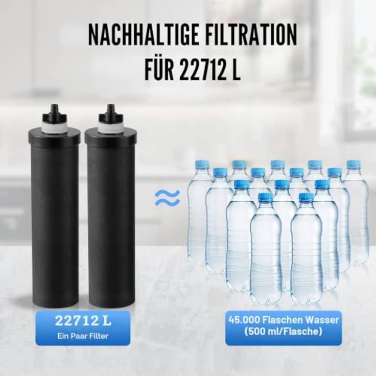 VEVOR Schwerkraft Wasserfiltersystem Edelstahl 7+8,5L, hochmoderne Wasserfiltration mit Blei- und Chlorreduzierung – Bild 4