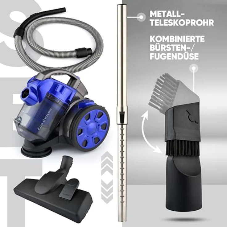 Clatronic BS 1308 Cyclon Twin-Spin blau – Bild 6