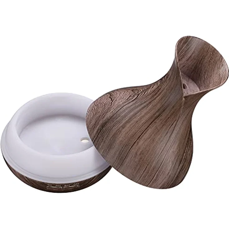 SIXTOL Vulcan Aroma Diffusor graues Holz 350ml | Ultraschall-Luftbefeuchter | Zur Luftbefeuchtung und Durchduftung von Zuhause, Schlafzimmer, Büro | Aromatherapie | Für ätherische Öle – Bild 2