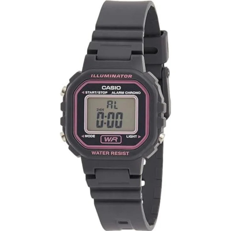 Casio LA-20WH-8AEF, Damen Armbanduhr Digital Quarz aus Harz mit LED Licht, Stoppfunktion und Tagesalarm – Bild 1