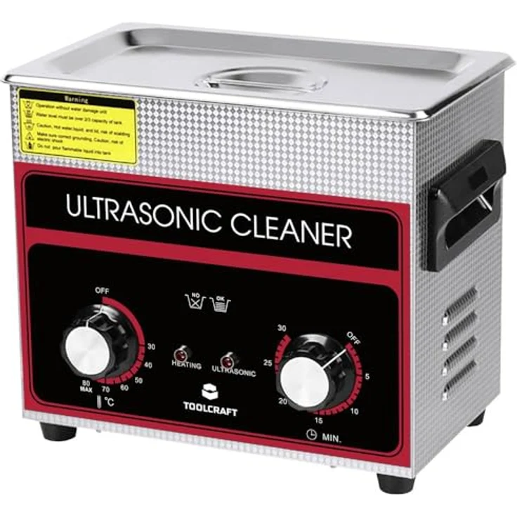 Toolcraft Ultraschallreiniger Schmuck, Bürobedarf, Werkstatt 180W 3.2l mit Heizung, mit Reinigungsk, Ultraschallreiniger – Bild 1
