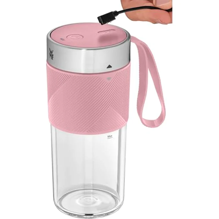WMF Akku-Smoothie-Maker Küchenminis Mix on the Go, 50 W, pink, USB aufladbarer Personal Blender – Bild 4
