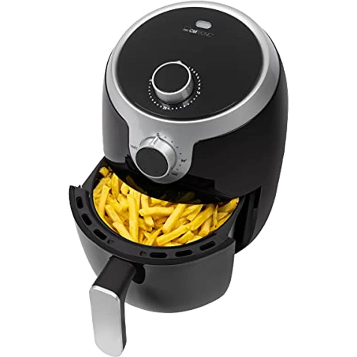Clatronic Heißluftfritteuse FR 3769 H, ohne Fett, 1.8 Liter Fassungsvermögen, 1000 Watt, schwarz silber – Bild 3
