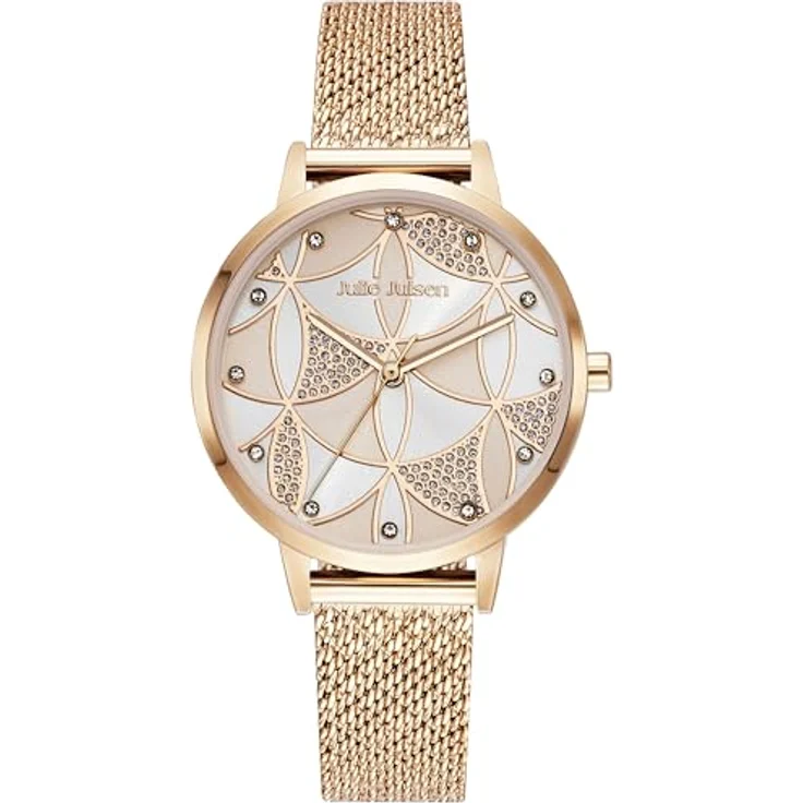 Julie Julsen Damen Damenuhr 22cm Zirkonia rot Quarzwerk Mineralglas – Bild 1