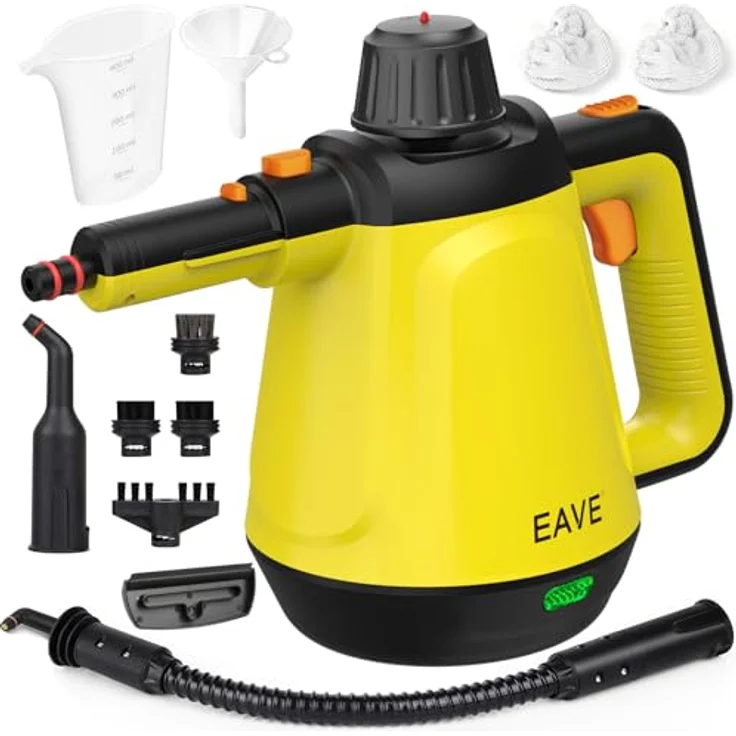 Eave Handdampfreiniger, 110℃ Steam Cleaner mit 10 Aufsätzen, 450 ml Wassertank und 5 m Netzkabel – Bild 1