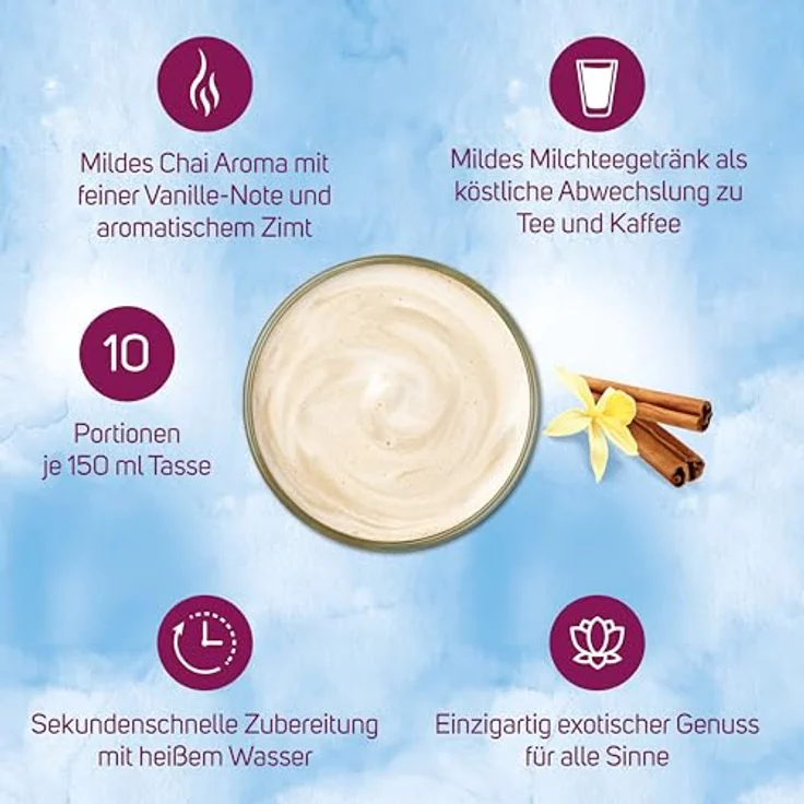 Krüger Chai Latte Vanille-Zimt Weniger Süß, 10 Portionen – Bild 5