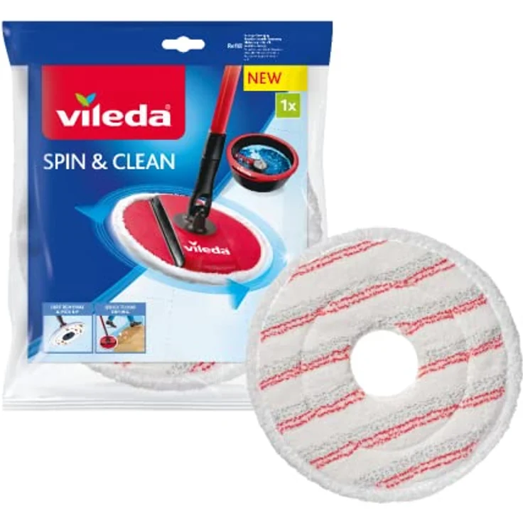 Vileda 161822 Nachfüllpack Microfaser für Wischmopp, weiß, 1 Stück – Bild 2