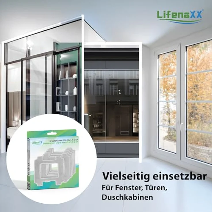 Lifenaxx Ersatz-Wischtücher (6 Stück) für LX-047 Fensterreinigungsroboter – Original Mikrofaser-Reinigungspads mit hoher Schmutzaufnahme, langlebig & passgenau – Bild 9