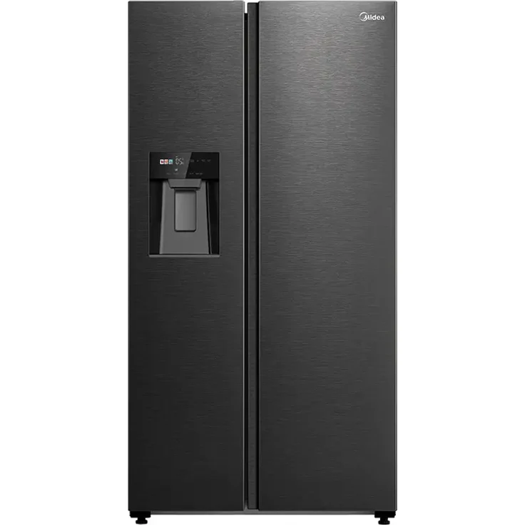 Midea MDRS761MYC45 Kühl-Gefrier-Kombi mit LED-Beleuchtung, 573 Liter, NoFrost, Touch-Bedienung, Wasserspender und Eiswürfelspender