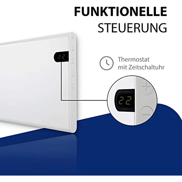 ADAX NEO NL - Heizkörper Elektrisch | Elektroheizung Energiesparend Inkl. Thermostat mit Zeitschaltuhr | Höhe 200mm | Heizung Elektrisch | 600 Watt Heater | Konvektor Heizung | KDT Weiß | IP20 – Bild 4
