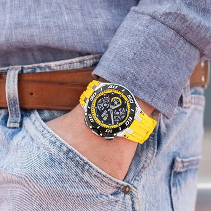 Festina Chrono Fahrraduhr F20755/5, Silikonarmband, robuste Sportuhr mit Stoppuhrfunktion – Bild 3