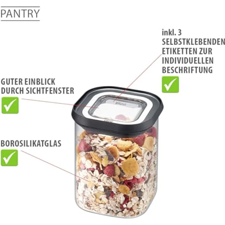 Gefu Vorratsdose PANTRY, 900 ml transparent/klar – Bild 5