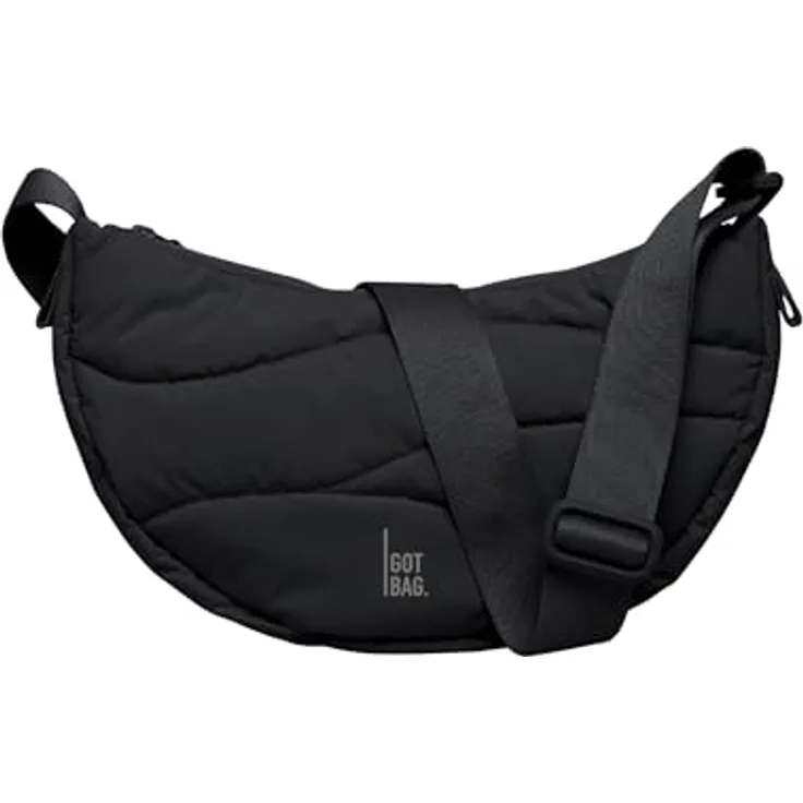 Got Bag Moon Bag wavy puffer Gürteltasche, 32 cm, schwarz, 100% Nylon