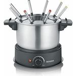 SEVERIN FO2473 Elektrisches Fondue für 8 Personen mit abnehmbarem Topf aus Edelstahl, inkl. Spritzschutz und Gabeln - Preisvergleich