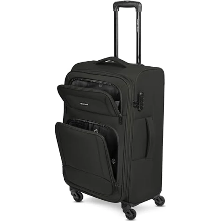 SMARTBOX Weichgepäck Check-in Koffer für Damen & Herren | Mittelgroßer Trolley 41 x 27 x 67 cm | 4 Rollen & Zahlenschloss | erweiterbar mit Dehnfalte | leichte 3,1 kg | Edition 04 – Bild 3