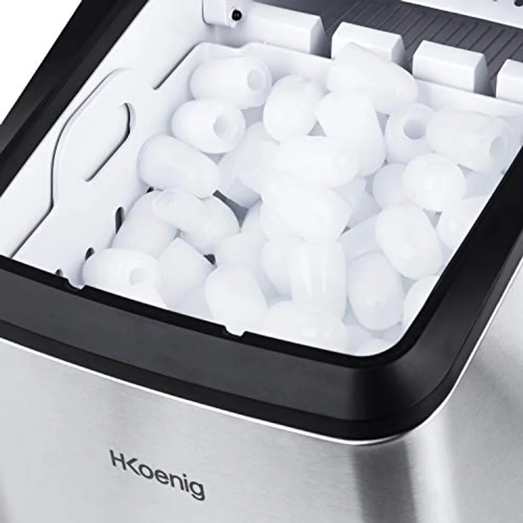 H.Koenig Eiswürfelmaschine KBP40 Edelstahl, 145W, edelstahl, schwarz – Bild 5