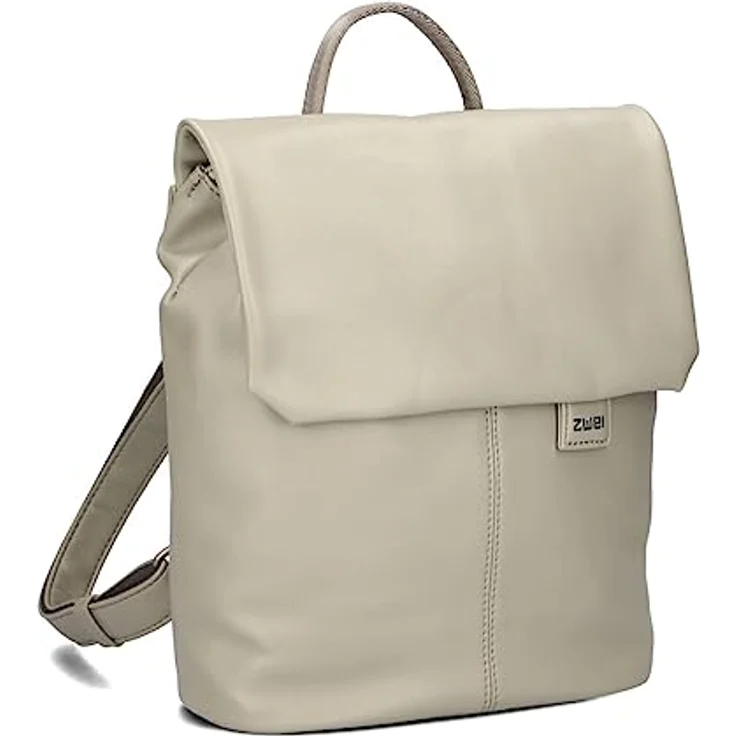Zwei Mademoiselle.M City Rucksack, 29 cm, 100% Polyurethan, weiss – Bild 1