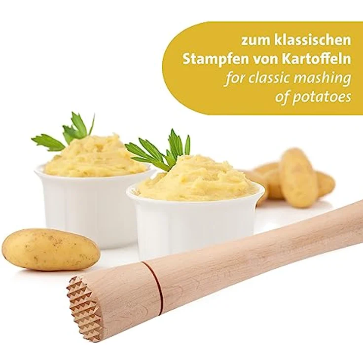 Westmark Fermentier-Stampfer – robuster Handstampfer, ideal für Kimchi, Sauerkraut und zum Fermentieren von Gärgut, mühelose Anwendung – Buchenholz – Bild 3