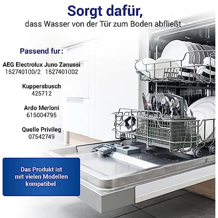 VIOKS Türdichtung für Spülmaschine, Ersatz für Electrolux 152740100/2, 546 x 15 x 9 mm, hochwertige Dichtung für Zanussi und AEG Geschirrspüler – Bild 5