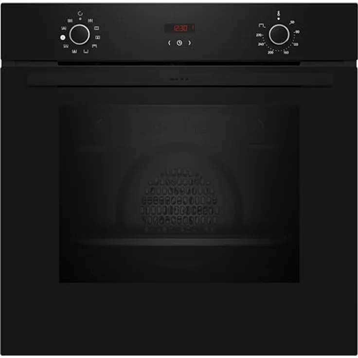 Neff B1CVD0AK3, N 30 Einbau-Backofen mit Dampfunterstützung, 60 x 60 cm, Schwarz mit kontrastreichem LED-Display