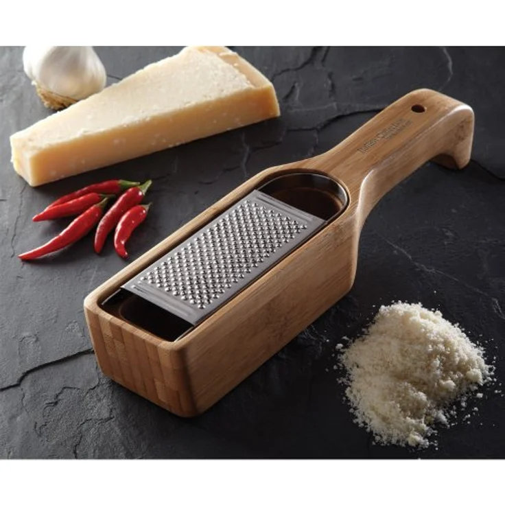 Kitchen Craft Italian Collection Reibe mit Griff, Bambusholz – Bild 3