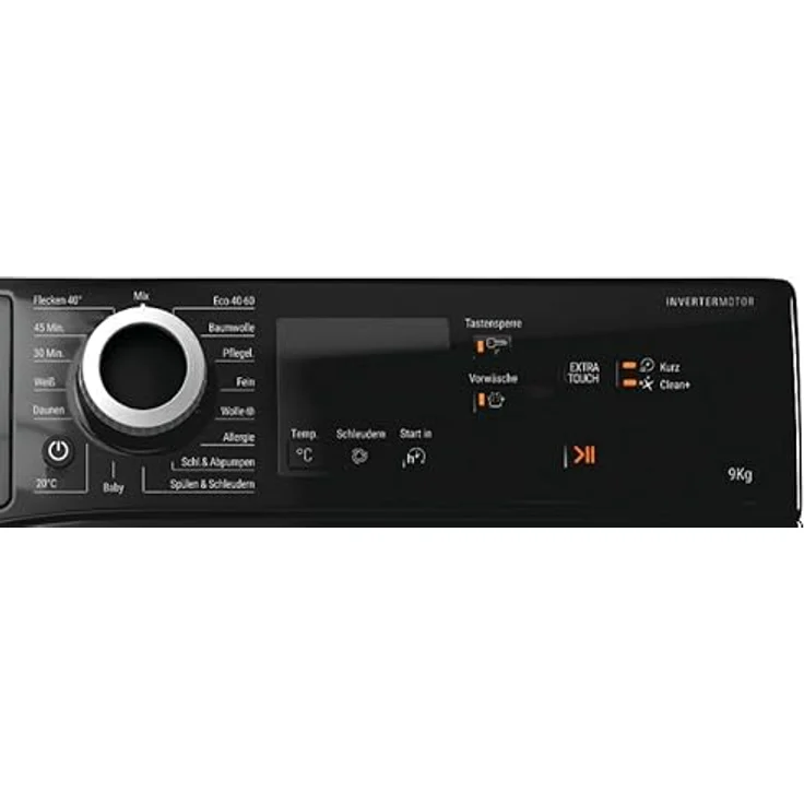 Bauknecht W9 S6300 A Waschmaschine Frontlader 9kg Schwarz/Kurz 30/Kurz 45/Anti-Allergie/Wolleprogramm/Langlebiger Inverter-Motor – Bild 3