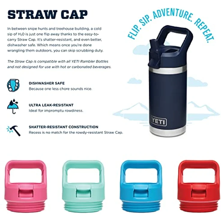 YETI Rambler Jr. Kinderflasche mit Strohhalmverschluss, 340 ml, Rosa – Bild 5