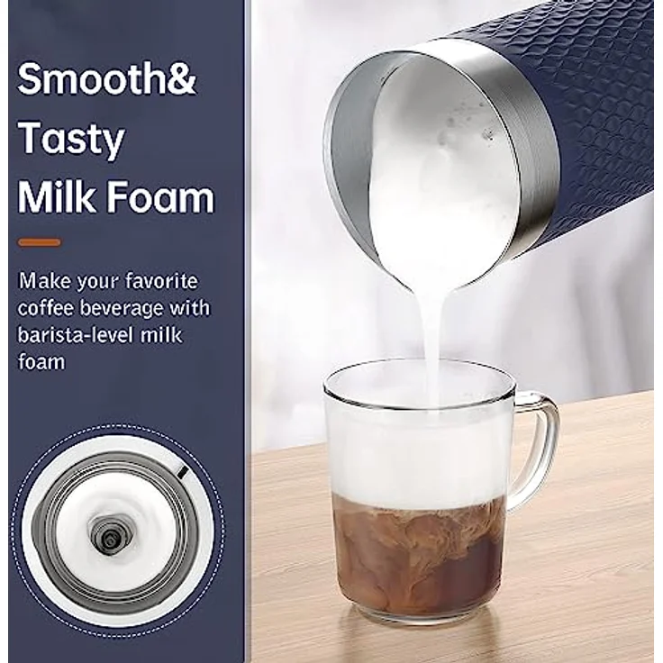 SIMPLETaste Milchaufschäumer 4-in-1, Elektrischer Milchdampfgarer, Automatischer Heiß- und Kaltschaumbereiter, Milchwärmer für Latte, Cappuccino, Macchiato, bis zu 300 ml Kapazität – Bild 2