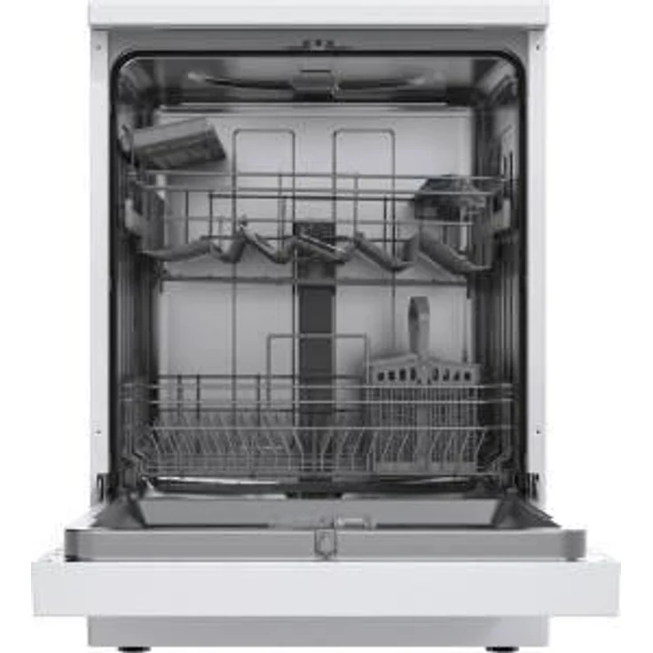 Amica GSP 543 912-1 W, Freistehender Geschirrspüler, Standardgröße (60 cm), Energieeffizienzklasse B, Weiß/Schwarz
