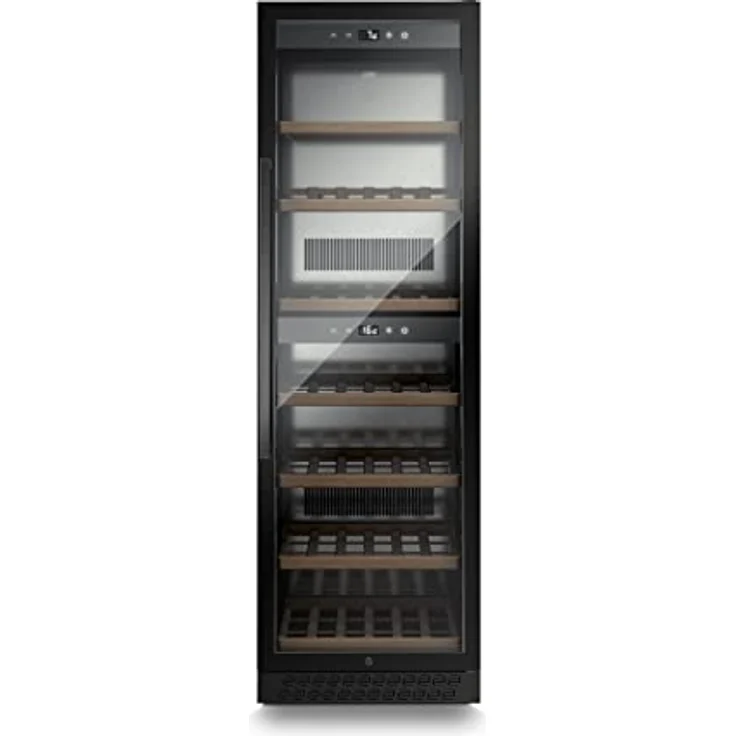 CASO WineChef Pro 180 black, Weinkühlschrank mit Kompressor, umbaufähig, WiFi Smart Control, Lagerung von bis zu 180 Flaschen, Touch-Bedienung, 2 Zonen, Temperaturbereich jeweils 5 - 20 °C – Bild 2