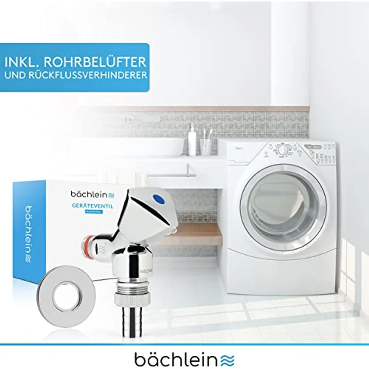 Bächlein Universal Geräteventil selbstdichtend, Maschinen-Anschlussventil mit Rückflussverhinderer, Geräteschrägsitzventil – Bild 5