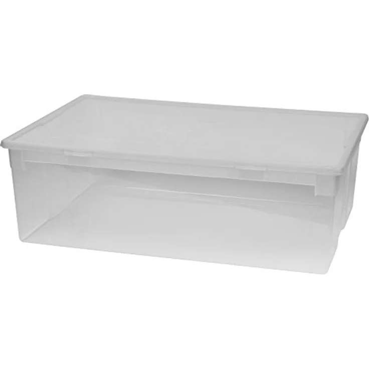 Kreher 2 Stück Aufbewahrungsboxen in XL (22 Liter) und XXL ( 50 Liter) Ausführung. Mit Deckel, in Transparent. – Bild 3