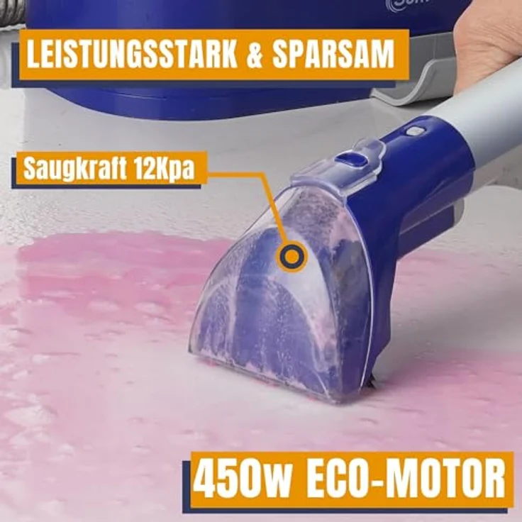 Sommertal Teppichreinigungsgerät CompactCleaner WS450 5in1 +1L Polsterreiniger, 450w Eco Motor, Aqua Filter – Bild 4