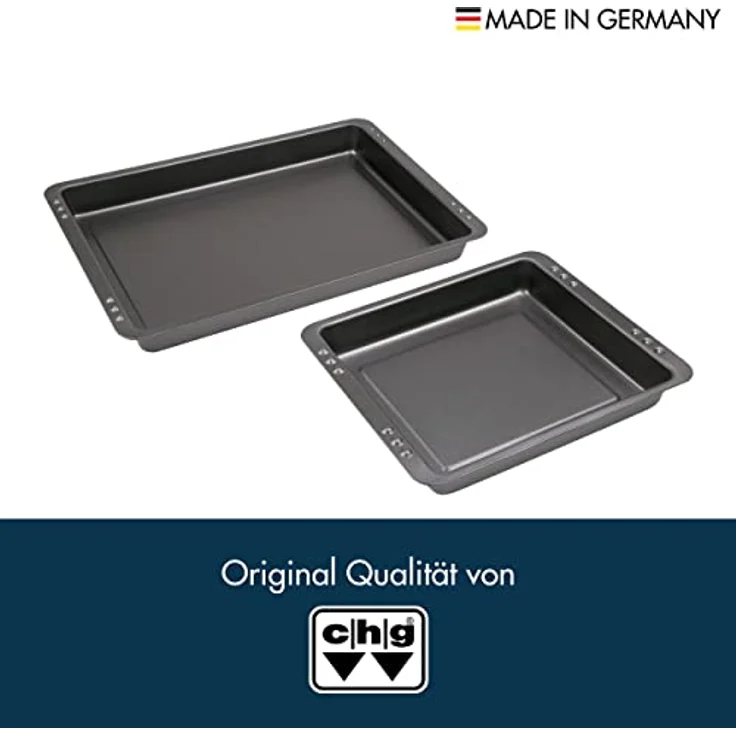 Backblech-Set Auflaufformen-Set 2 in1 CHG Made in Germany, 42,0 x 29,0 x 4 cm und 29,0 x 23,0 x 4,0 cm – Bild 5
