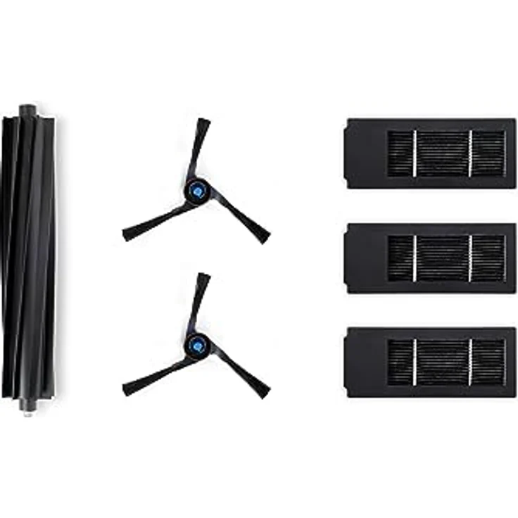 ECOVACS Service Kit für DEEBOT X2 OMNI/ X2 COMBO, 1*Hauptbürste (Gummi), 2*Seitenbürste (Schwarz), 3*Antibakterielle Filter, Originalzubehör – Bild 1