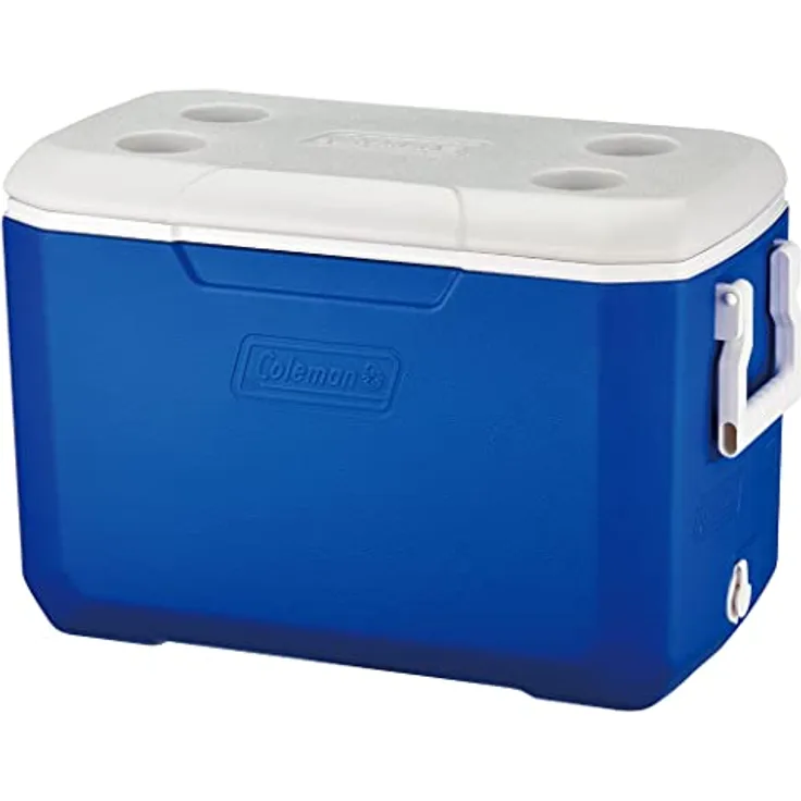 Coleman Kühlbox 48Qt Poly-Lite, 45 Liter Hochleistungskühlbox, kühlt bis zu 3 Tage, mit UV Schutz, Thermobox mit 45L Fassungsvermögen, mobile passiv Eisbox
