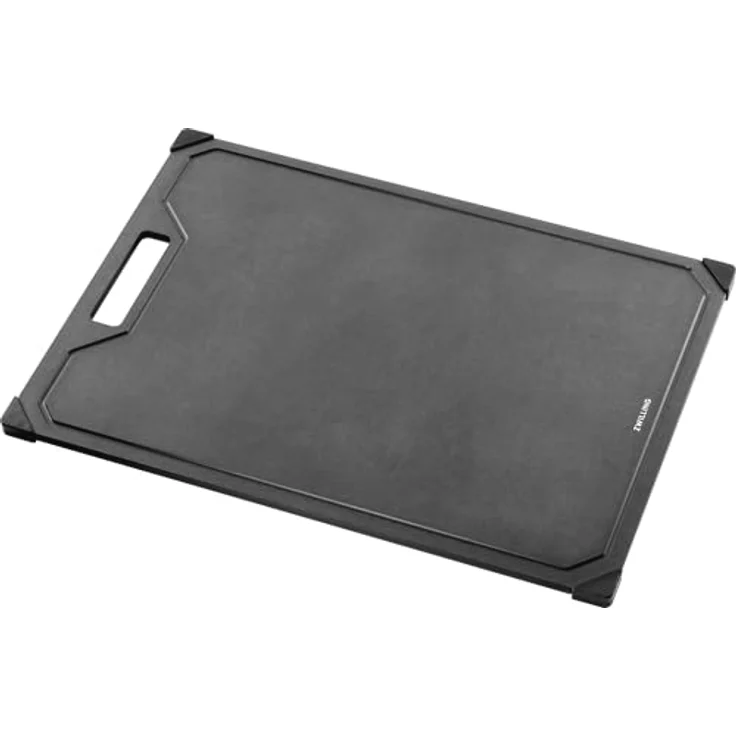 ZWILLING Schneidebrett 42 x 30 cm, Fiberholz mit Saftrille, rutschfest und spülmaschinengeeignet, Schwarz – Bild 1