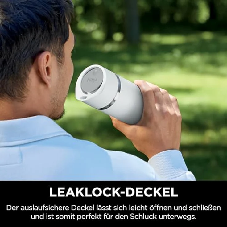 Ninja DW1203EUUKWH 300 ml Sip Perfect Thermosflasche für Heißgetränke, BPA-frei, spülmaschinenfest, Weiß, mit LockLeak-Technologie und HEATSTORE-Technologie – Bild 5
