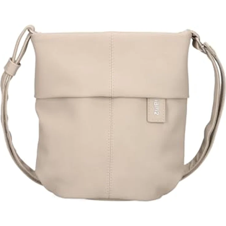 Zwei Mademoiselle.M Umhängetasche, beige, 22 cm x 6 cm x 21 cm aus 100% Polyurethan – Bild 2