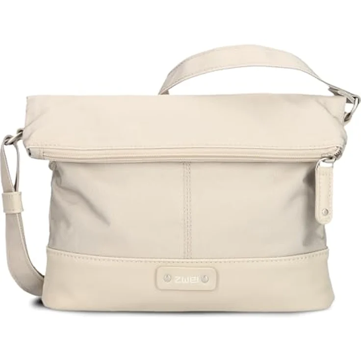 Zwei Olli Umhängetasche, 28 cm, beige, aus 100% Polyester, kompakte Größe 28 cm x 8 cm x 20 cm – Bild 2