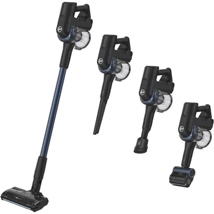 Hoover Akku-Stielstaubsauger Hoover HF4 Akkustaubsauger mit Wischaufsatz [HF410YP3], Kabelloser Staubsauger mit Anti-Twist-Technologie, Mini-Düse für Haustierhaare, 30 Minuten Laufzeit, Blau – Bild 3