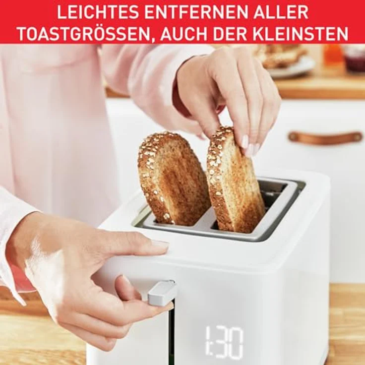 Tefal TT6931 Sense 2-Schlitz-Toaster, 850W, inkl. Krümelschublade, Auftaufunktion, variable Schlitzbreite, Kunststoff, weiß – Bild 6