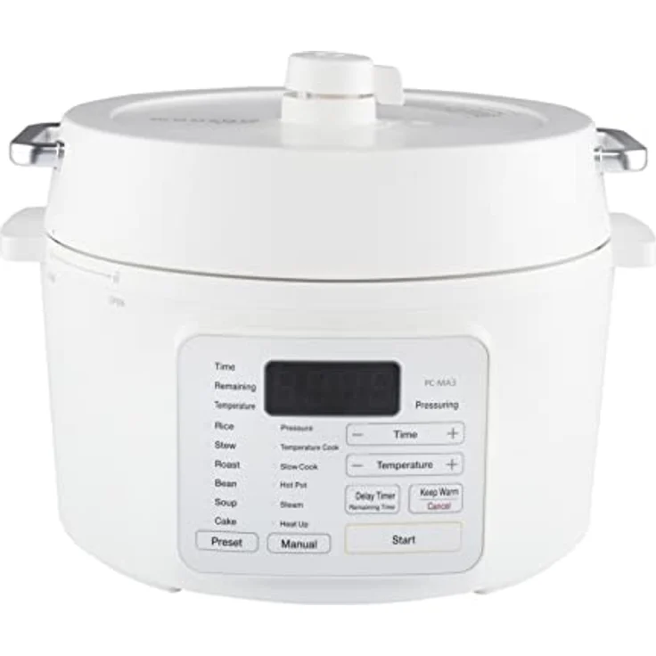 Woozoo, Multikocher inkl Schnellkochtopf & Reiskocher, 12-in-1, 6 manuelle Modi, 6 voreing. Menüs, Für Schnellkochen, Temperatur-, Schongaren, Hot-Pot, Dämpfen, Heat-Up - Multi Cooker PC-MA3 - Weiß – Bild 2