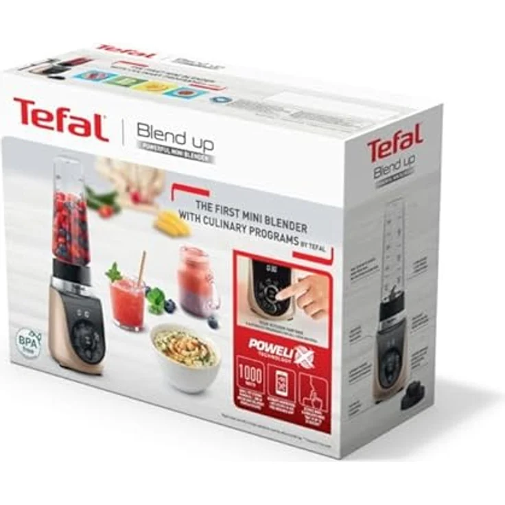 Tefal BL190A Blend Up, kompakter Standmixer in Beige mit Silence-Modus und On-the-Go-Flasche – Bild 5
