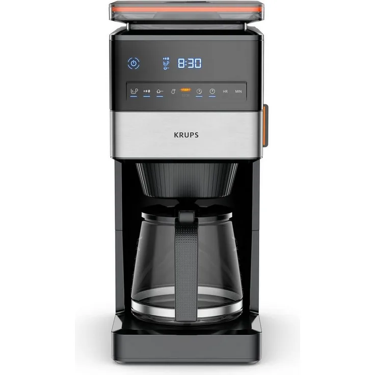 Krups Filterkaffeemaschine KM8428 Grind Aroma XL, bis zu 18 Tassen, digitales Bedienfeld, schwarz