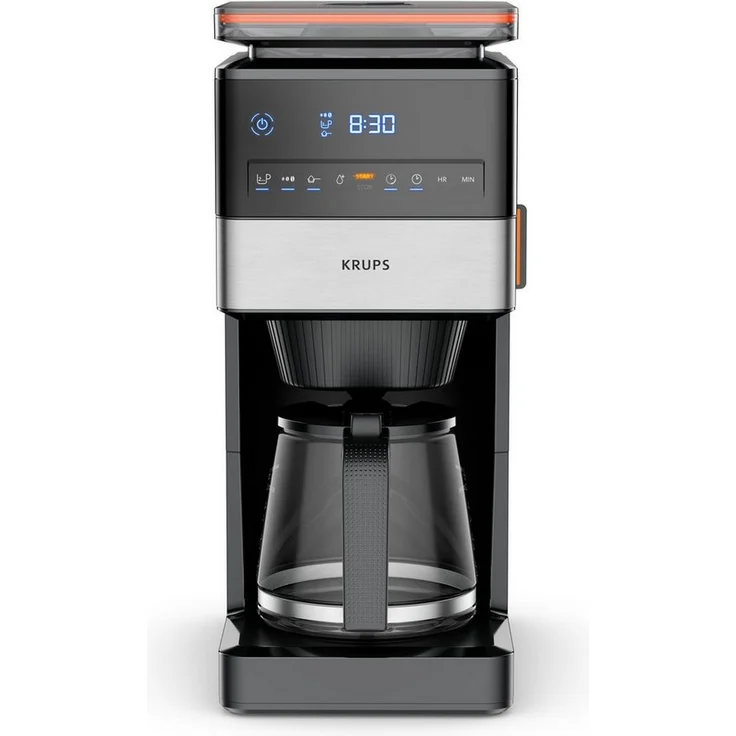 Krups Filterkaffeemaschine KM8428 Grind Aroma XL, bis zu 18 Tassen, digitales Bedienfeld, schwarz – Bild 1