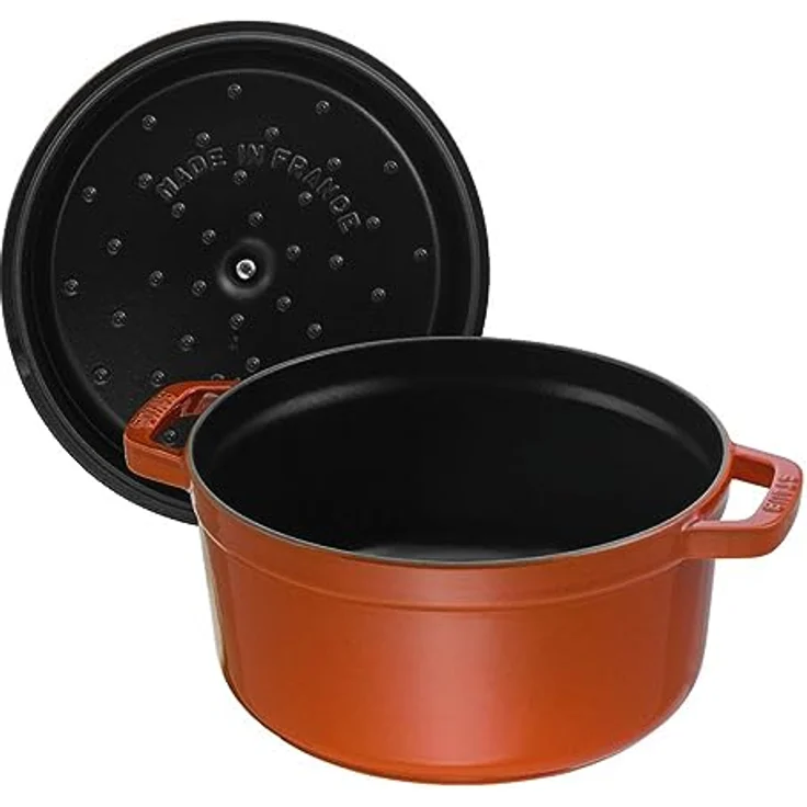 Staub Cocotte, rund, Induktionsgeeignet, Gusseisen, Zimt, 22 cm, 1 Einheiten – Bild 4
