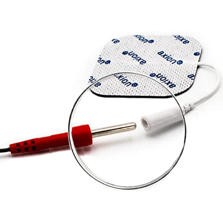 axion TENS Gerät STIM-PRO Comfort zur Schmerztherapie - 4 STK 5x5 cm Elektroden Pads | Reizstromgerät für Schmerztherapie z.B. bei Arthrose, Arthritis, Nacken, Rücken, Gelenke | Zert. Med. Produkt – Bild 5