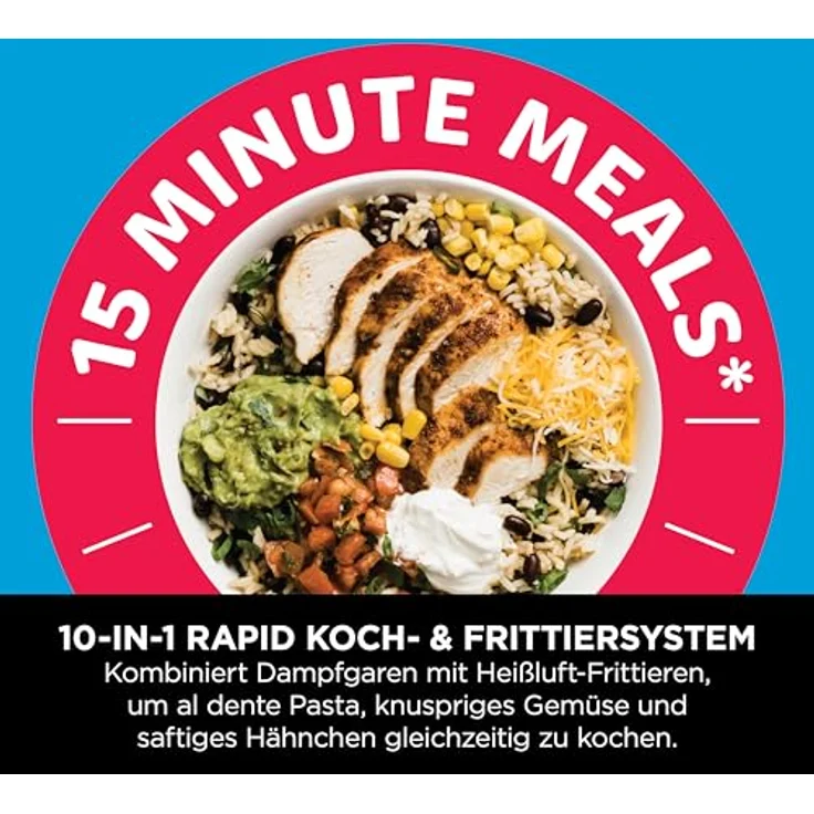 Ninja Speedi Multikocher 10-in-1, 5,7L Airfryer Fritteuse, Slow Cooker, Grillen, Backen, Schwarz & Kupfer – Bild 5